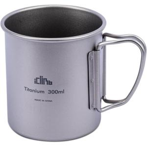 image:imageiClimb Titanium Cup Camping Coffee Mug Ultralight Compact with Foldable Handle 200ml300 ml