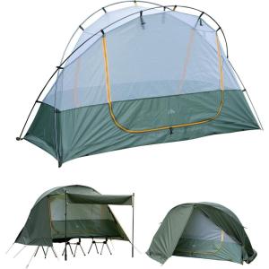 image:imageiClimb Ultralight 4 Season Solo Tent Waterproof with Snow Skirt Rainfly GroundOff The Ground Tent for Backpacking Camping Hiking Trekking MountaineeringGreen