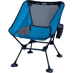 image:imageiClimb Ultralight Compact Camping Folding Beach Chair with AntiSinking Large Feet and Back Support Webbing Yellow  Square Frame  2PCBlue Square Frame
