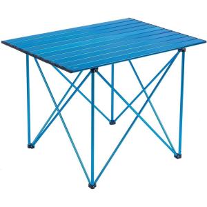image:imageiClimb Ultralight Compact Camping Folding Table with Carry Bag Reinforced Blue  XLReinforced Blue