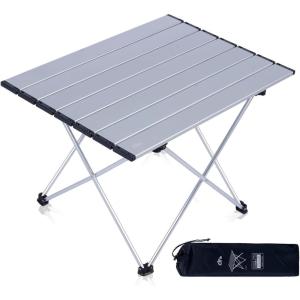 image:imageiClimb Ultralight Compact Camping Folding Table with Carry Bag Reinforced Blue  XLSilver
