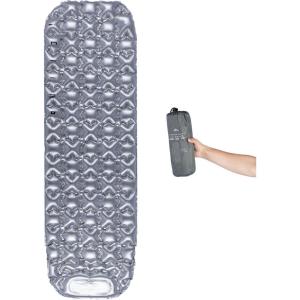 image:imageiClimb Ultralight Compact Sleeping Pad with Builtin Pump Inflatable Portable Air Mattress for Camping Backpacking Hiking SilverSilver