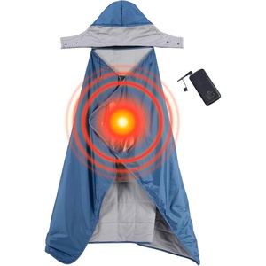 image:imageiClimb Heated Waterproof Camping Stadium Blanket with Hood and 5V 10000mAh Battery Pack All Season Outdoor Indoor BlueBlue